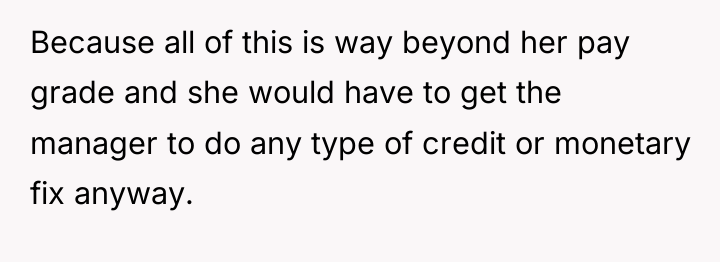 Because all of this is way beyond her pay grade...