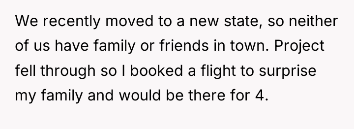 We recently moved to a new state, so neither of...