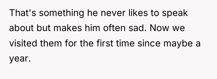 That's something he never likes to speak about but makes...
