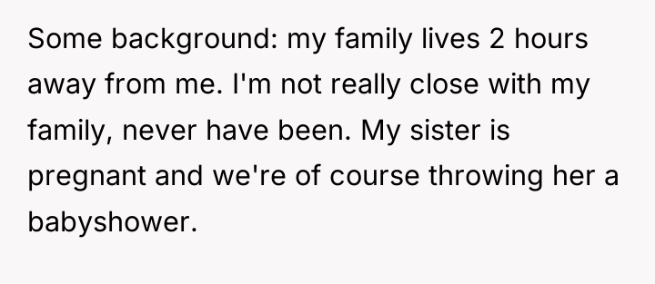 Some background: my family lives 2 hours away from me....