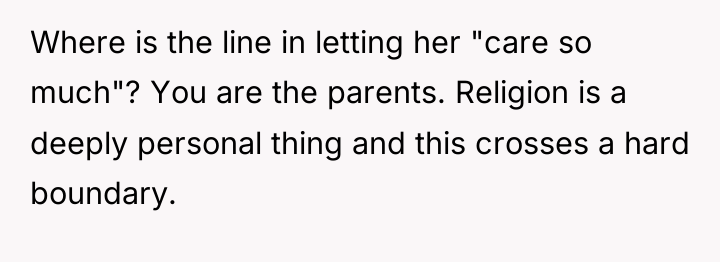 Where is the line in letting her "care so much"?...