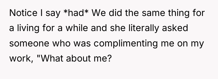Notice I say *had* We did the same thing for...