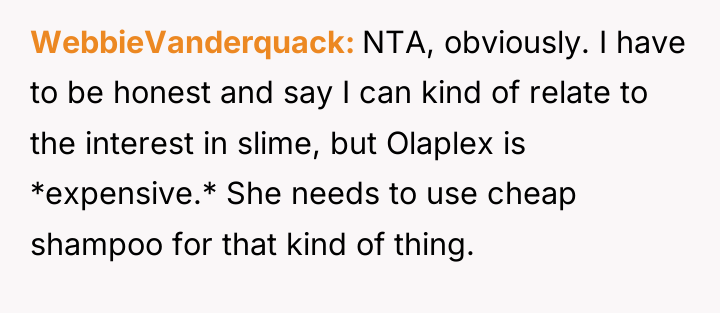 WebbieVanderquack NTA, obviously. I have to be honest and say...