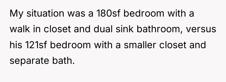 My situation was a 180sf bedroom with a walk in...