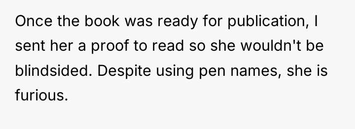 Once the book was ready for publication, I sent her...