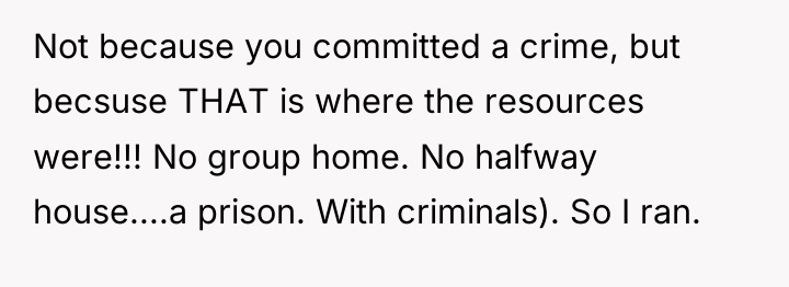 Not because you committed a crime, but becsuse THAT is...