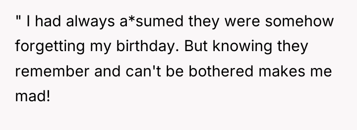 " I had always a*sumed they were somehow forgetting my...