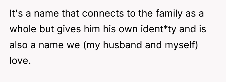 It's a name that connects to the family as a...