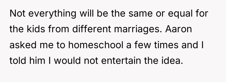 Not everything will be the same or equal for the...
