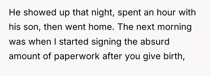 He showed up that night, spent an hour with his...