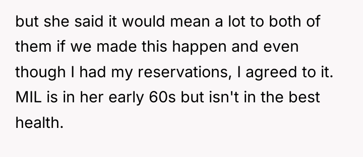 but she said it would mean a lot to both...