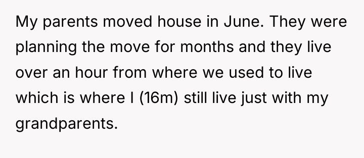 My parents moved house in June. They were planning the...