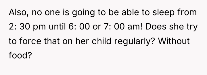 Also, no one is going to be able to sleep...
