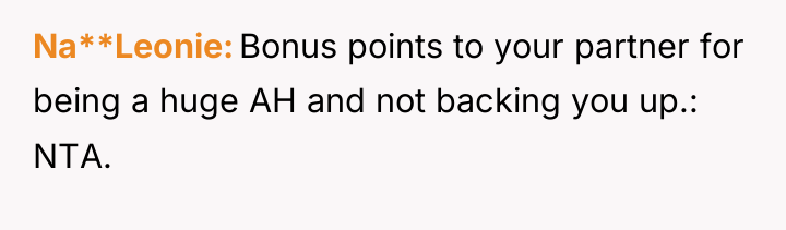 Na**Leonie Bonus points to your partner for being a huge...