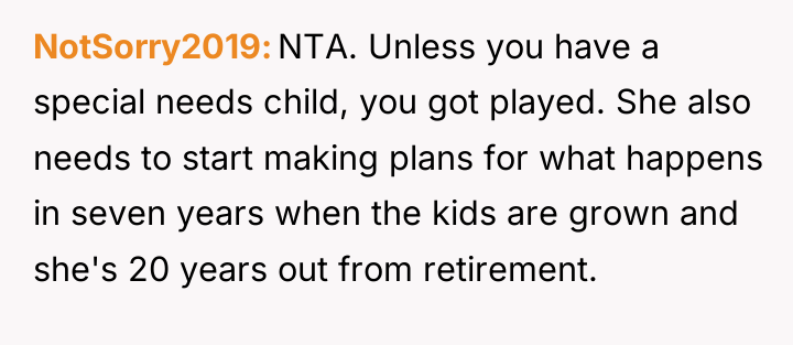 NotSorry2019 NTA. Unless you have a special needs child, you...