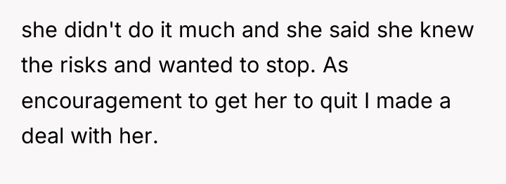 she didn't do it much and she said she knew...
