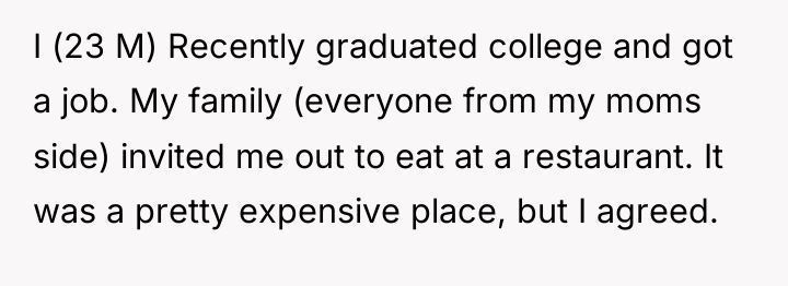 I (23 M) Recently graduated college and got a job....