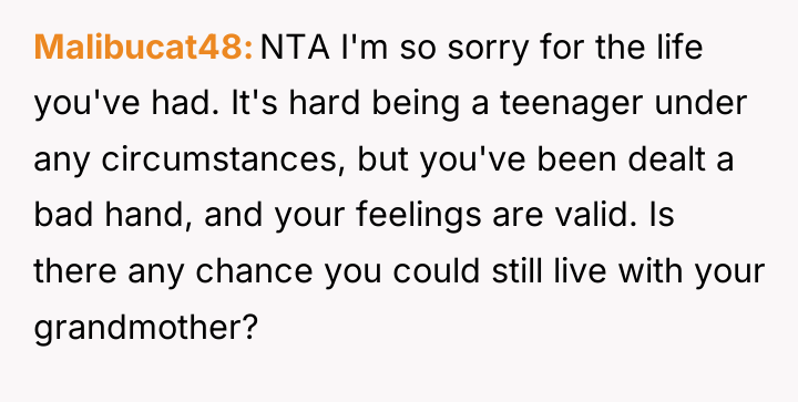 Malibucat48 NTA I'm so sorry for the life you've had....