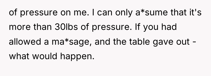 of pressure on me. I can only a*sume that it's...