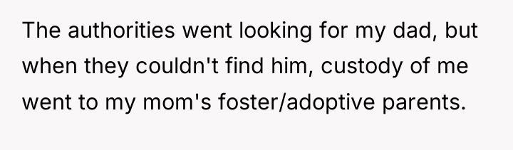 The authorities went looking for my dad, but when they...
