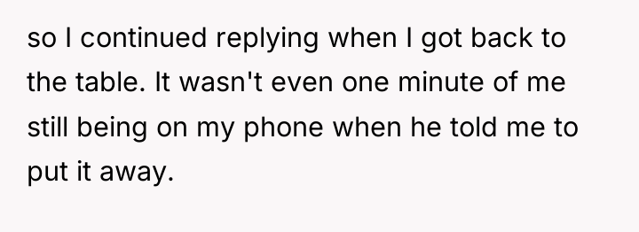 so I continued replying when I got back to the...
