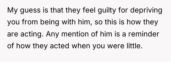 My guess is that they feel guilty for depriving you...