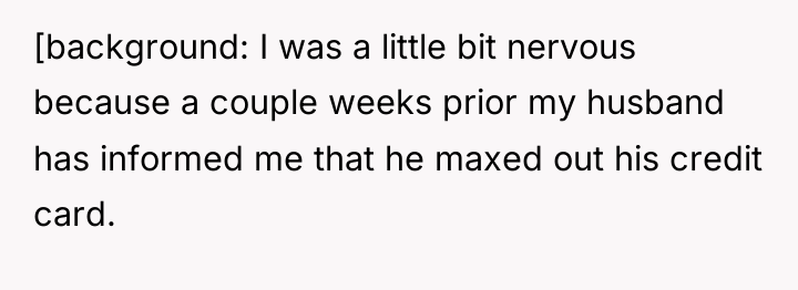 [background: I was a little bit nervous because a couple...