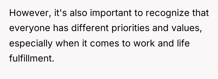 However, it's also important to recognize that everyone has different...