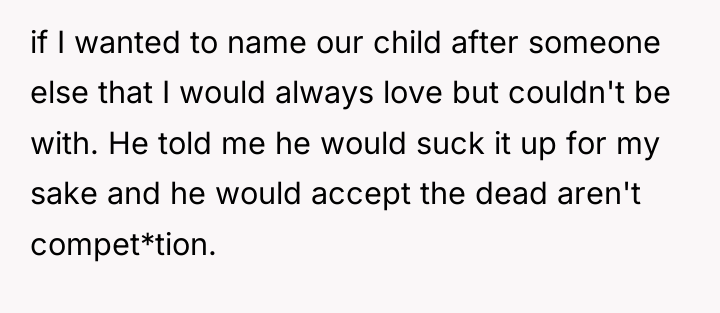 if I wanted to name our child after someone else...