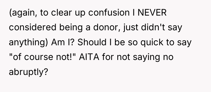 (again, to clear up confusion I NEVER considered being a...