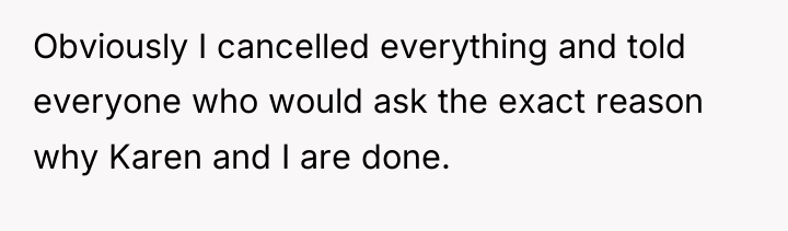 Obviously I cancelled everything and told everyone who would ask...