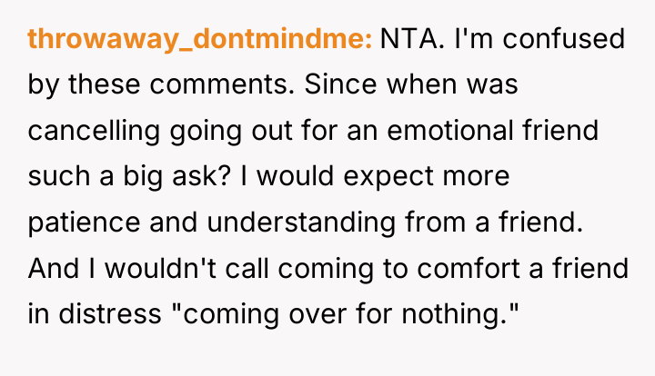 throwaway_dontmindme NTA. I'm confused by these comments. Since when was...