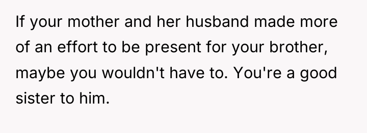 If your mother and her husband made more of an...