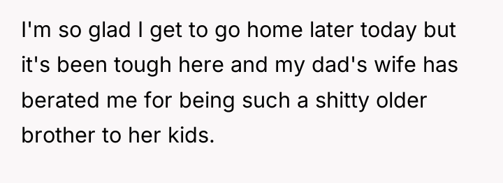 I'm so glad I get to go home later today...