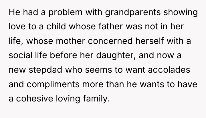 He had a problem with grandparents showing love to a...