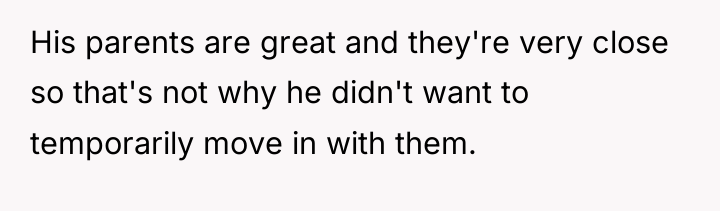 His parents are great and they're very close so that's...
