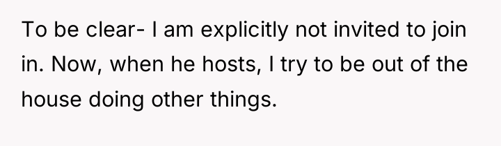 To be clear- I am explicitly not invited to join...