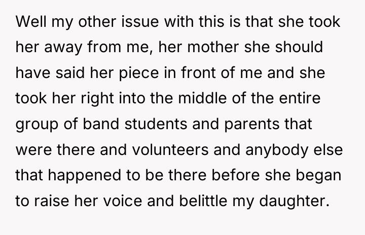 Well my other issue with this is that she took...