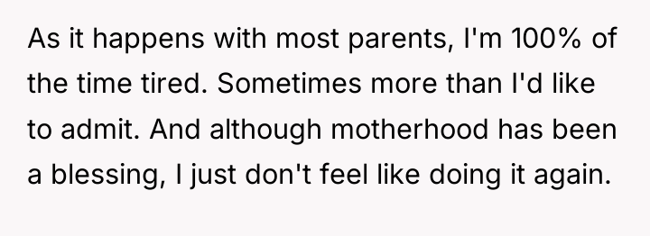As it happens with most parents, I'm 100% of the...