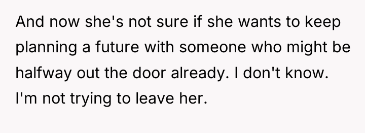 And now she's not sure if she wants to keep...