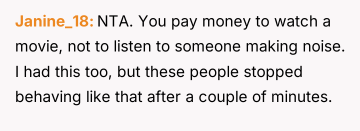 Janine_18 NTA. You pay money to watch a movie, not...