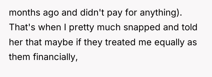 months ago and didn't pay for anything). That's when I...