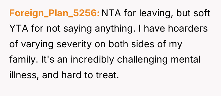 Foreign_Plan_5256 NTA for leaving, but soft YTA for not saying...