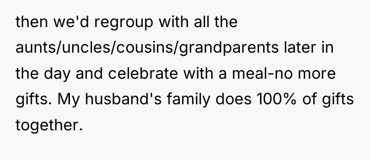 then we'd regroup with all the aunts/uncles/cousins/grandparents later in the...