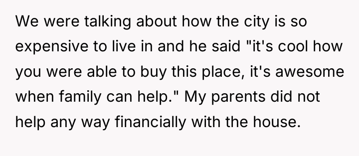We were talking about how the city is so expensive...