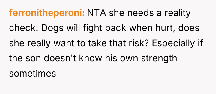 ferronitheperoni NTA she needs a reality check. Dogs will fight...