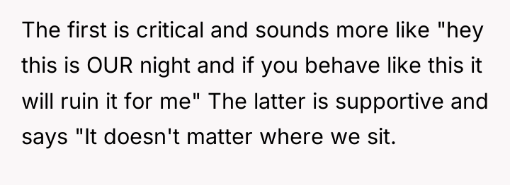 The first is critical and sounds more like "hey this...