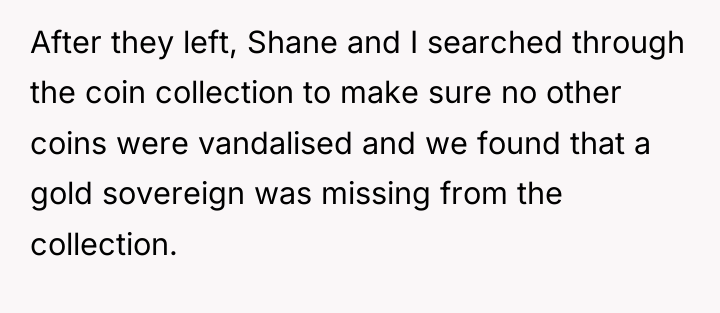 After they left, Shane and I searched through the coin...