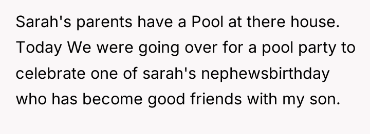 Sarah's parents have a Pool at there house. Today We...