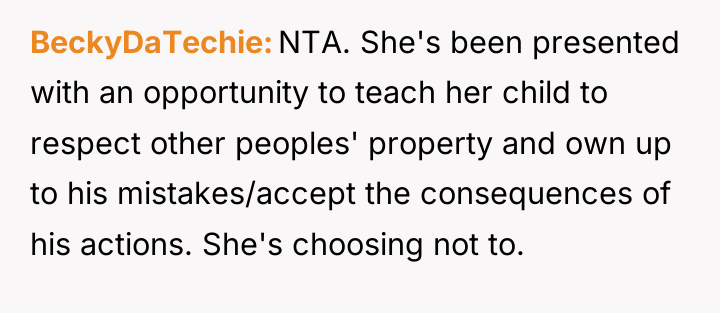 BeckyDaTechie NTA. She's been presented with an opportunity to teach...